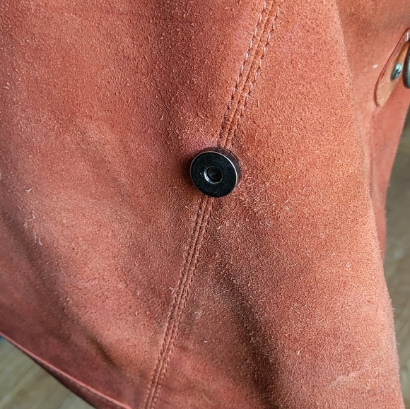 We The Free Convertible Orange Suede Backpack Crossbody Boho Bag - Picture 8 of 14